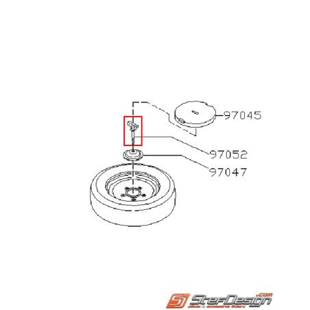 Vis de fixation roue de secours GT 93-00