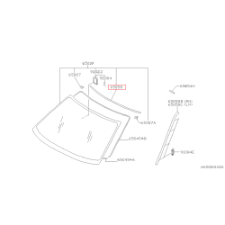 Moulure de pare brise pour subaru FORESTER 97-02