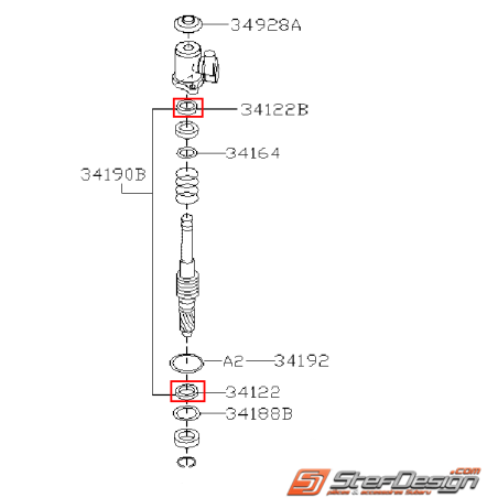 Kit de réparation joints de boitier crémaillère direction SUBARU WRX/STI 08-19