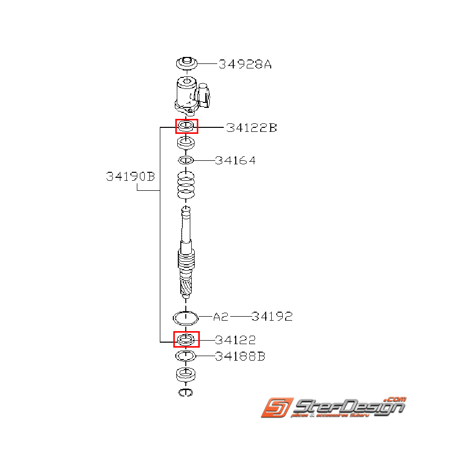 Kit de réparation joints de boitier crémaillère direction SUBARU WRX/STI 08-19