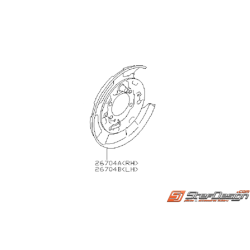 Flasque disque arrière subaru STI 08-14