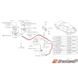 Câble ouverture coffre SUBARU P1