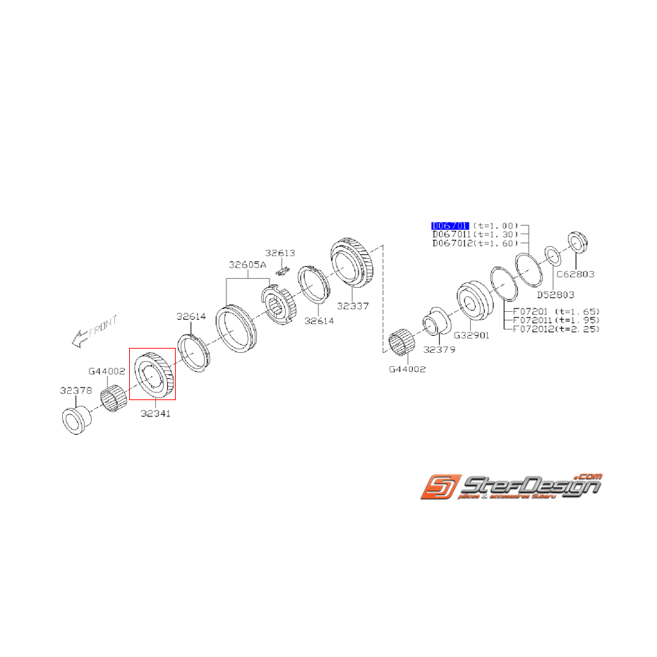 Pignon 5 boite 6 vitesses SUBARU STI 02-07