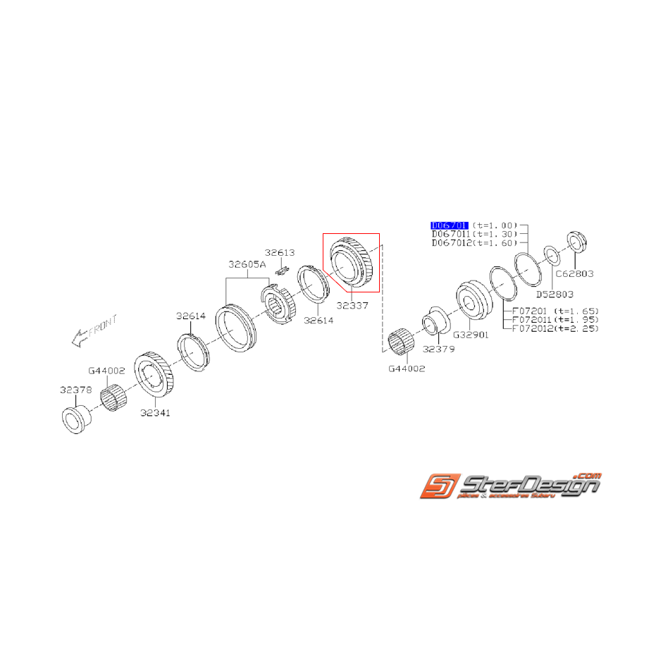 Pignon 6 boite 6 SUBARU STI 02-07