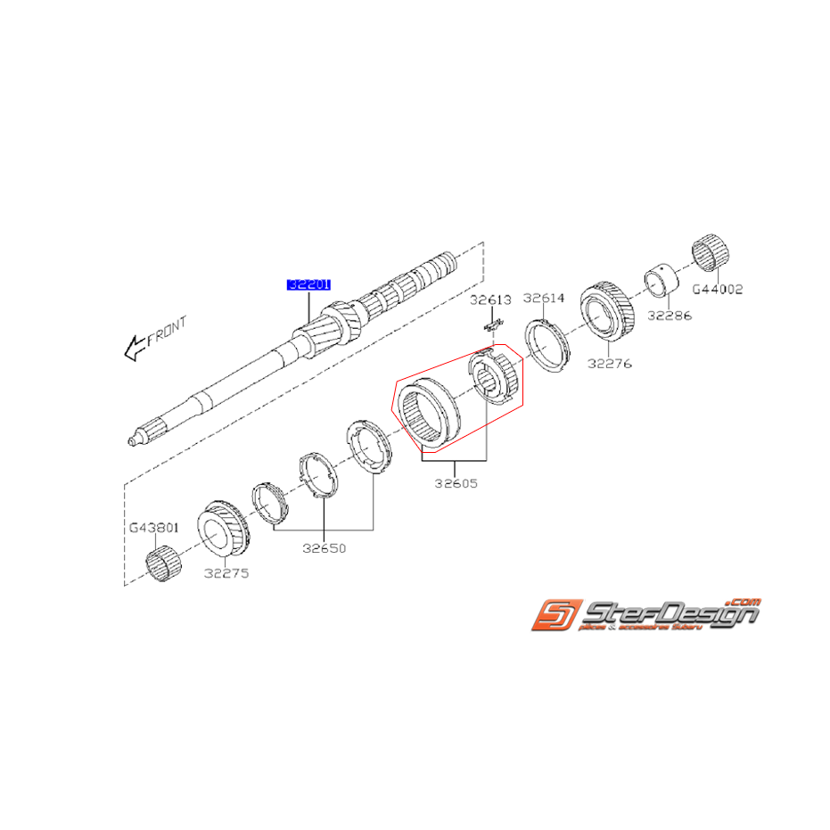 Baladeur 3/4 boite 6 STI 02-07