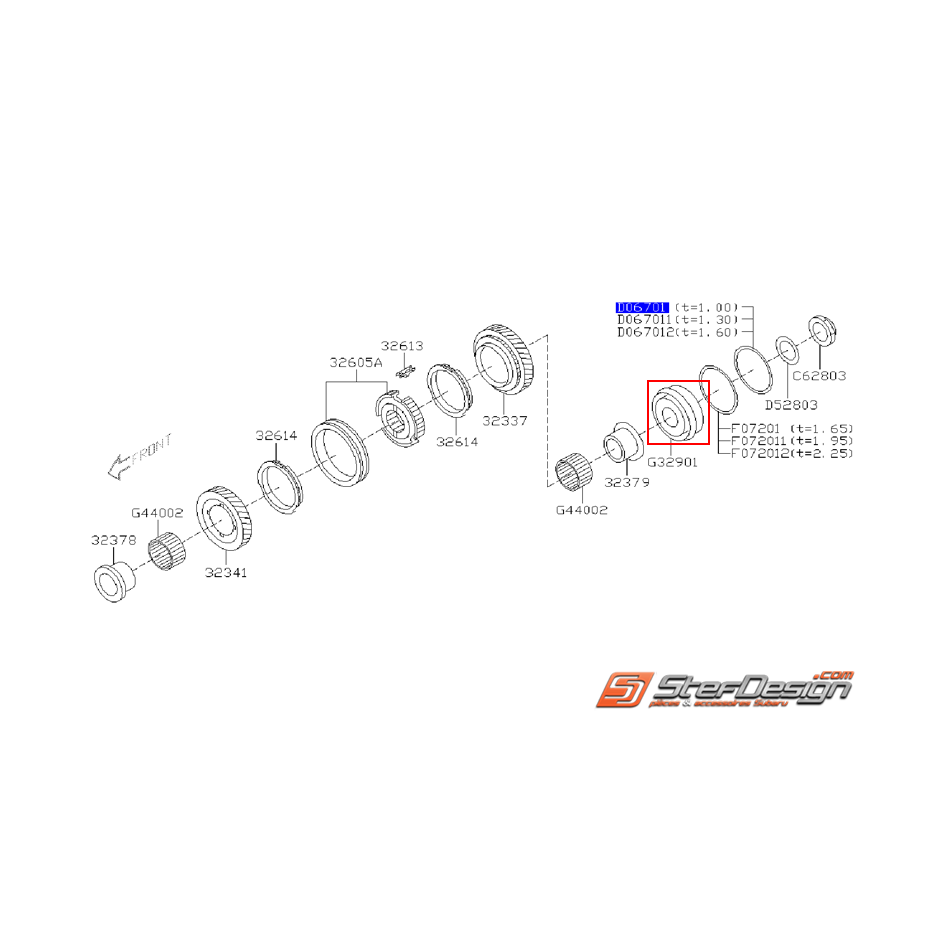 Roulement d'arbre primaire STI 01-14