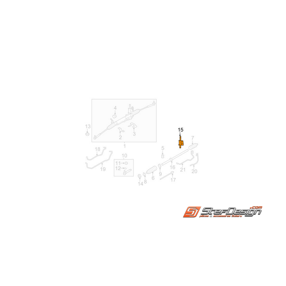 Clapet de crémaillère direction STI 2008+