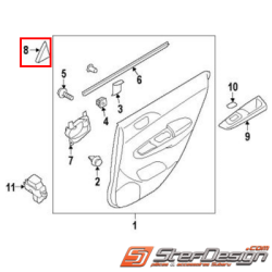 Gousset de porte arrière SUBARU WRX/STI 08-10