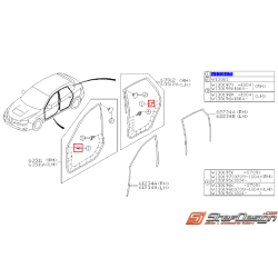 Clips fixation joint étanchéité de porte WRX/STI 08-14