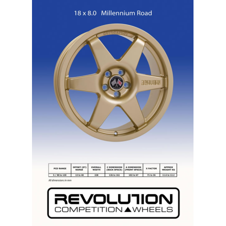 Jante Revolution Wheels Millennium 18 pouces