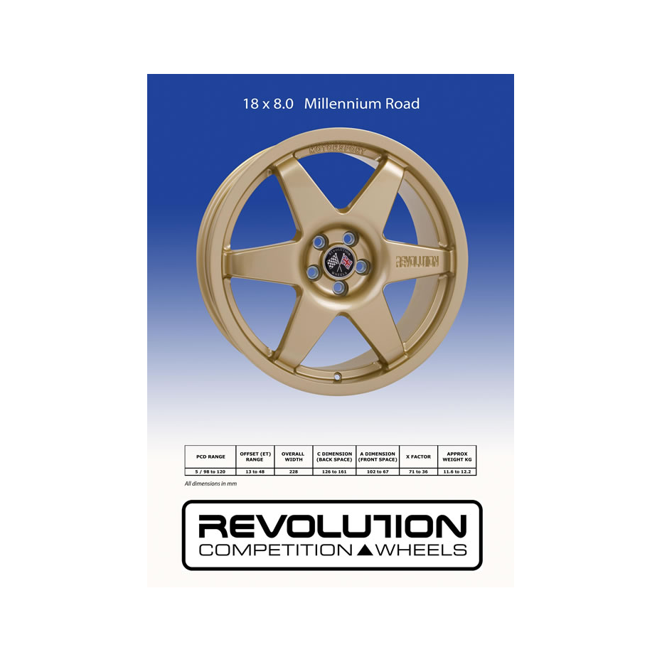 Jante Revolution Wheels Millennium 18 pouces Jante Revolution Wheels Millennium 18 pouces