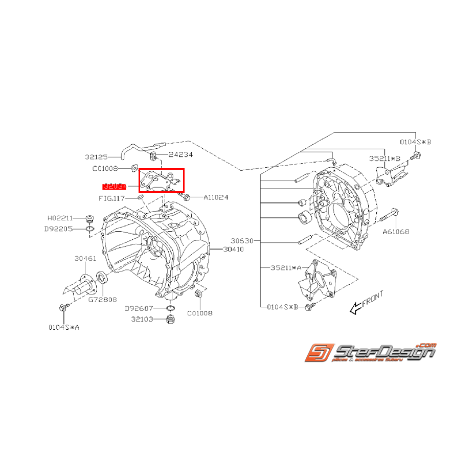 Support d'os de boite STI 01-14 Support d'os de boite STI 01-14