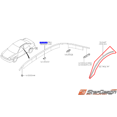 Protection aile arrière WRX 01-07 / STI 01-04