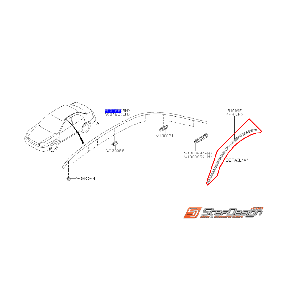 Protection aile arrière WRX 01-07 / STI 01-04