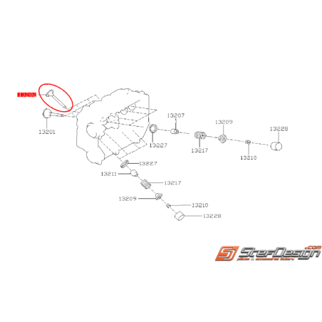 Soupape d'échappement WRX/STI 2003 au 19/09/2005