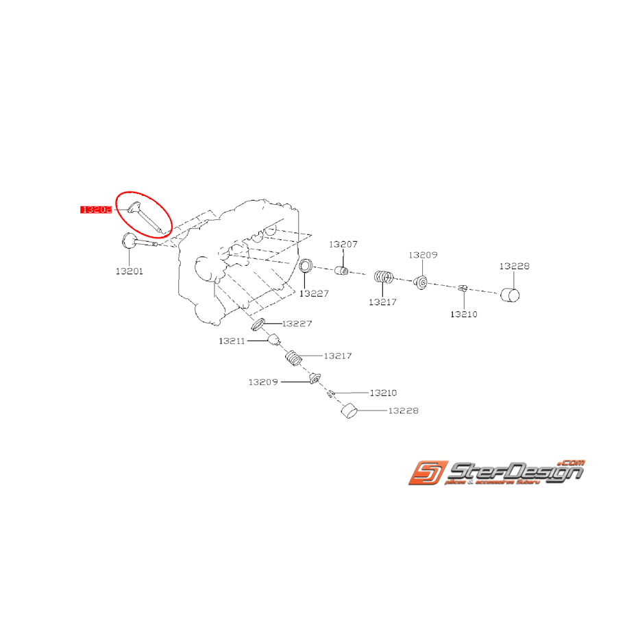 Soupape d'échappement WRX/STI 2003 au 19/09/2005