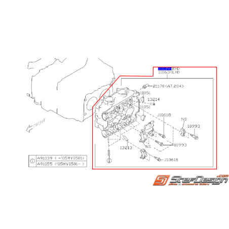 Culasse subaru IMPREZA STI 02-05