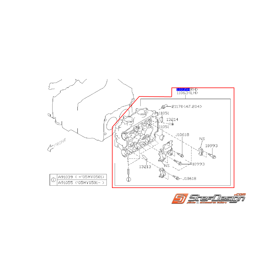 Culasse subaru IMPREZA STI 02-05 Culasse subaru IMPREZA STI 02-05
