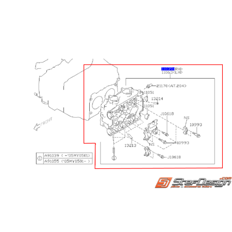 Culasse subaru IMPREZA WRX 06-11