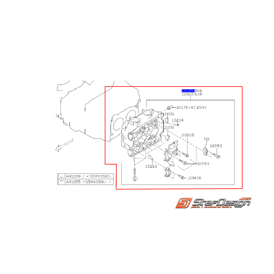 Culasse subaru IMPREZA WRX 06-11