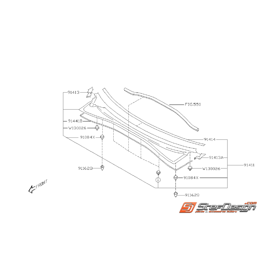 Baie de pare brise WRX/STI 06-07
