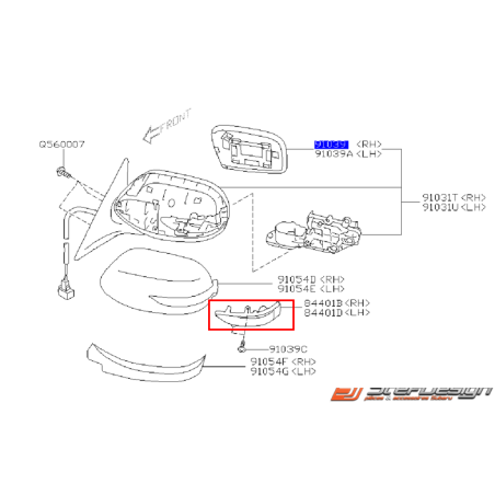 Clignotant de rétroviseur STI 08-10