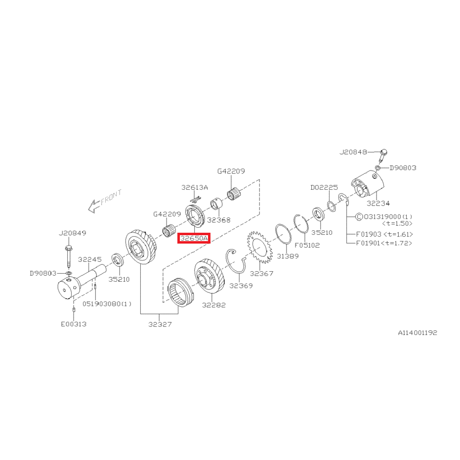 Bague de synchro boite 6 subaru STI 02-07
