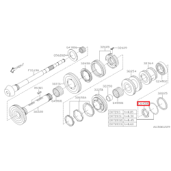Ecrou d'arbre secondaire boite 6 STI