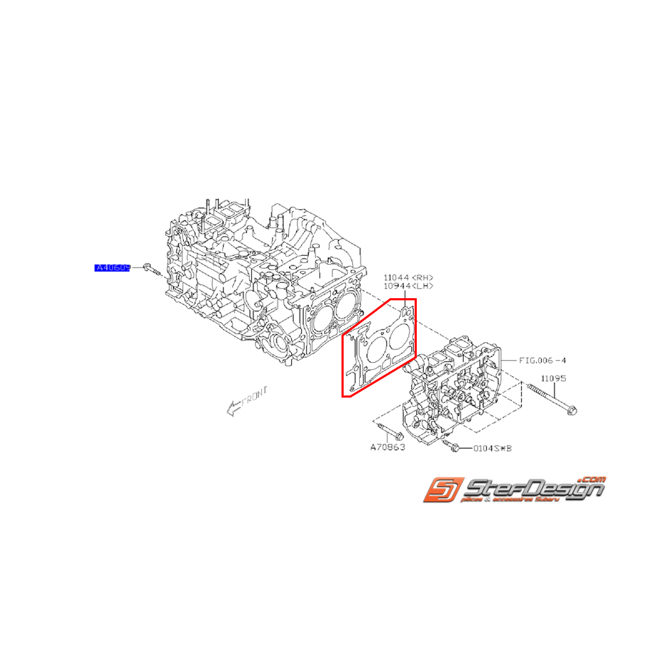Joint de culasse 0.95 mm SUBARU Diesel 08-10