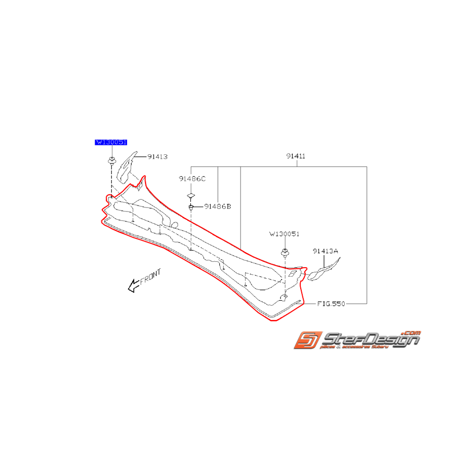 Baie de pare brise WRX/STI 08-14