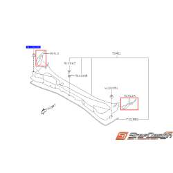 Cache baie de parebrise WRX/STI 08-14