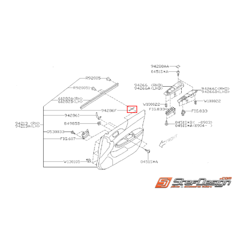 Support de garniture de porte STI 08-14