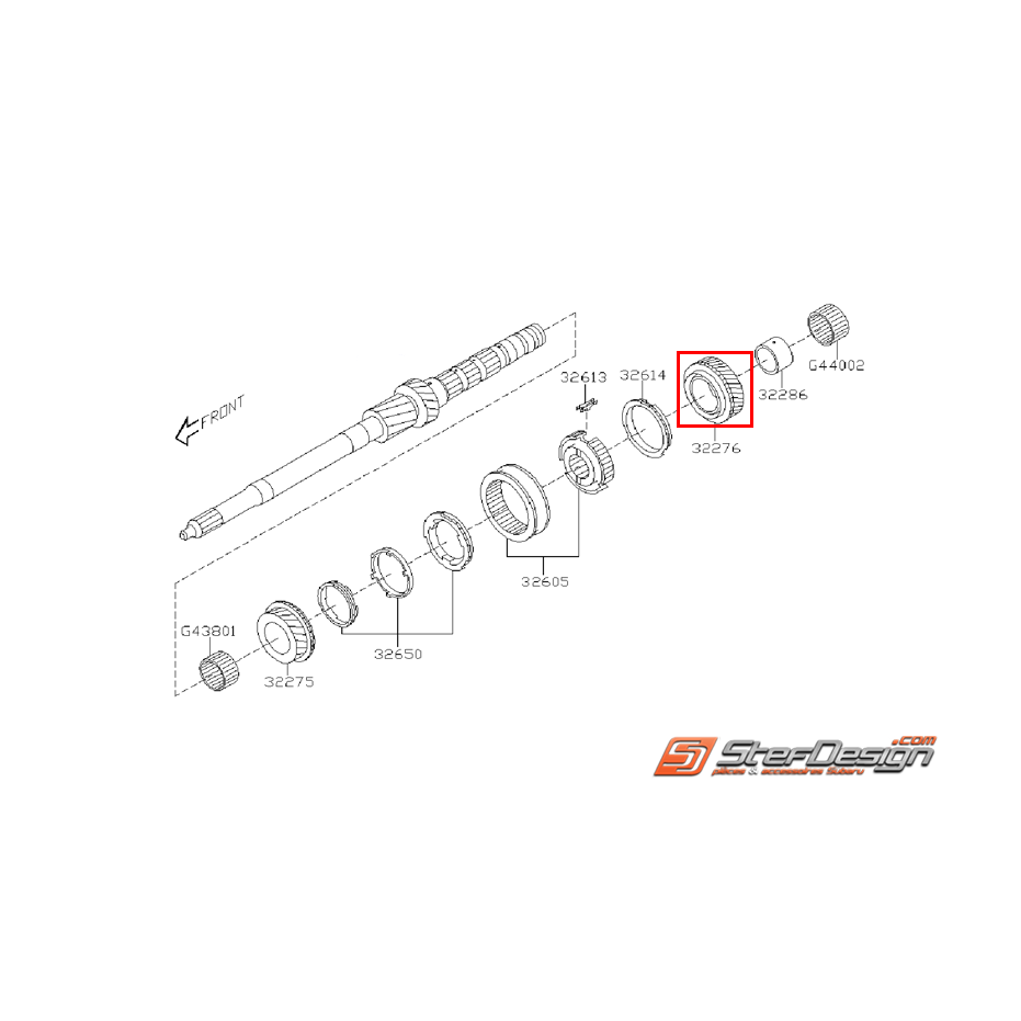 Pignon de 4 ème boite 6 vitesses STI 02-05