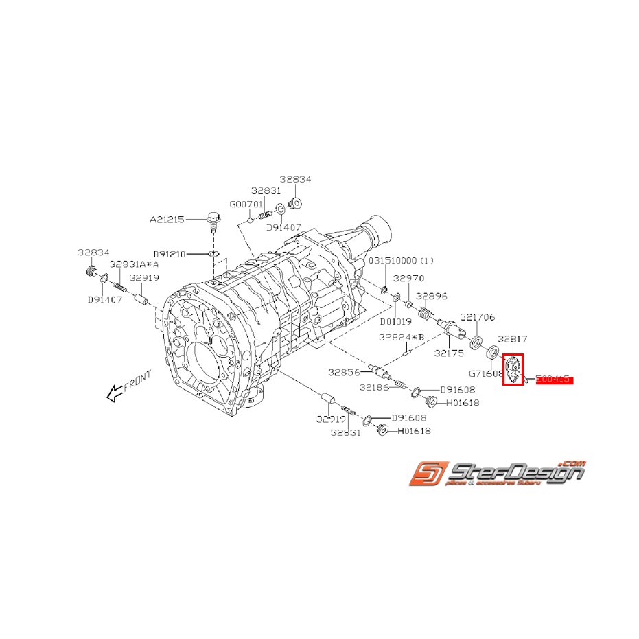 Broche blocage Levier MAR boite 6 vitesses STI