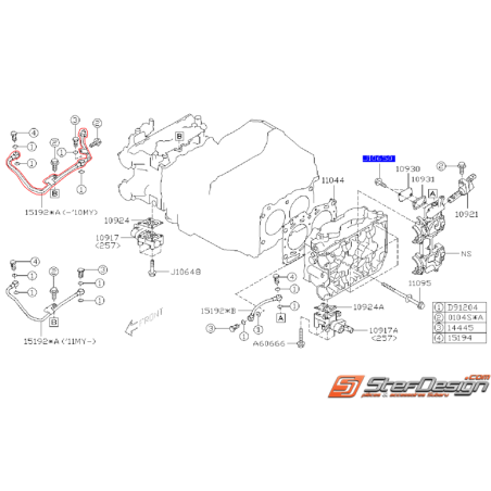 Durite d'huile avcs/turbo origine SUBARU STI 08-10