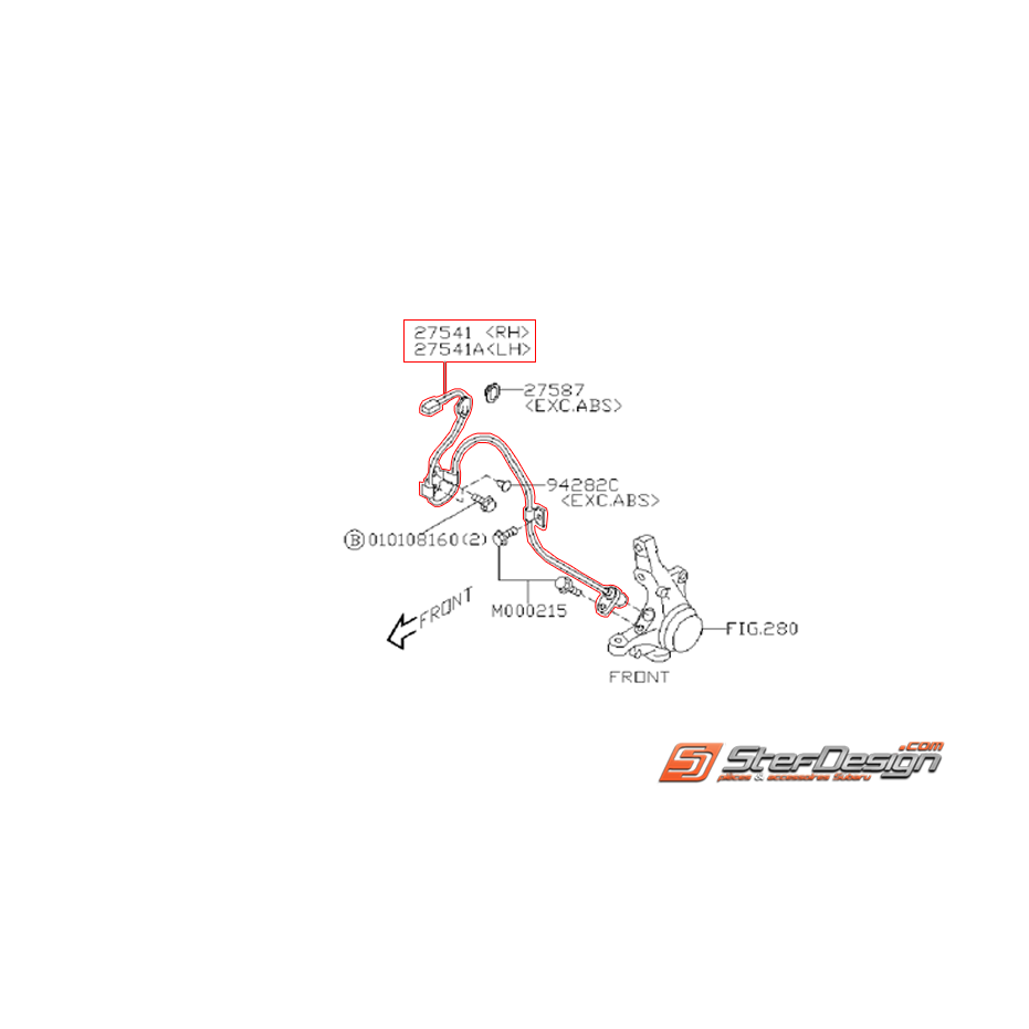 Capteur ABS avant origine subaru WRX/STI 2007