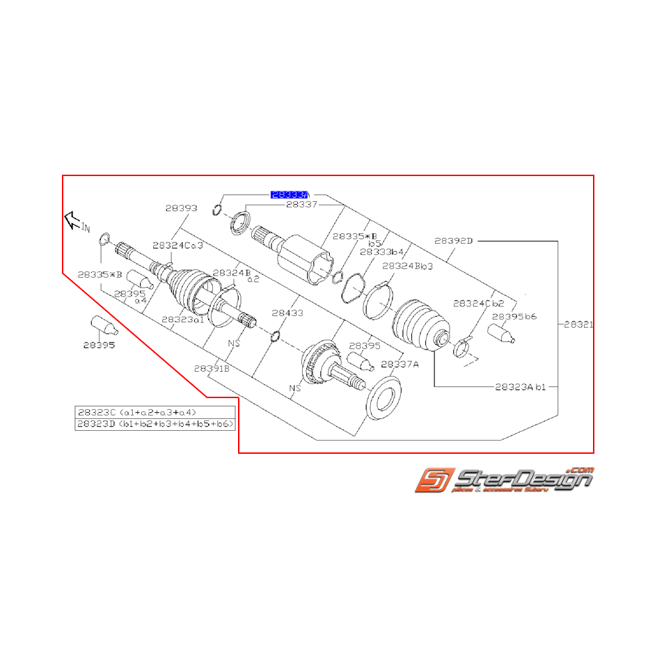 Cardan avant subaru WRX 2007