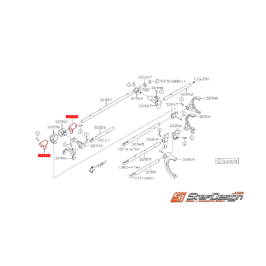 Verrouillage fourchette boite 6 vitesses origine subaru STI