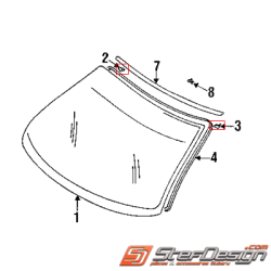 Clips supérieur de pare-brise avant origine subaru GT 99-00