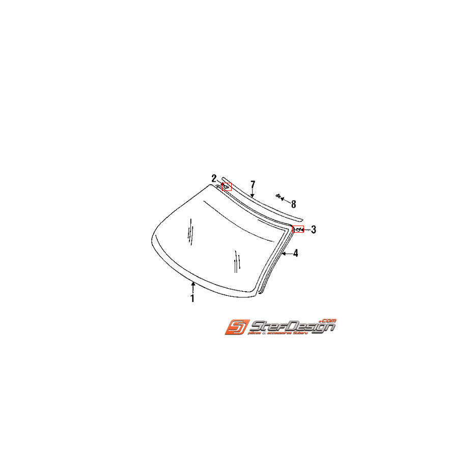 Clips supérieur de pare-brise avant origine subaru GT 99-00 Clips supérieur de pare-brise avant origine subaru GT 99-00