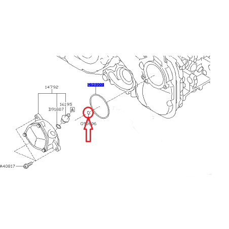 joint torique pompe à vide Legacy Outback diesel