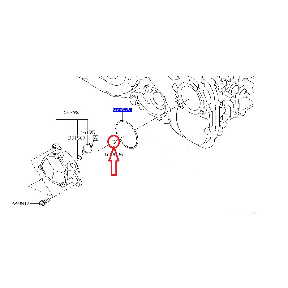 joint torique pompe à vide Legacy Outback diesel