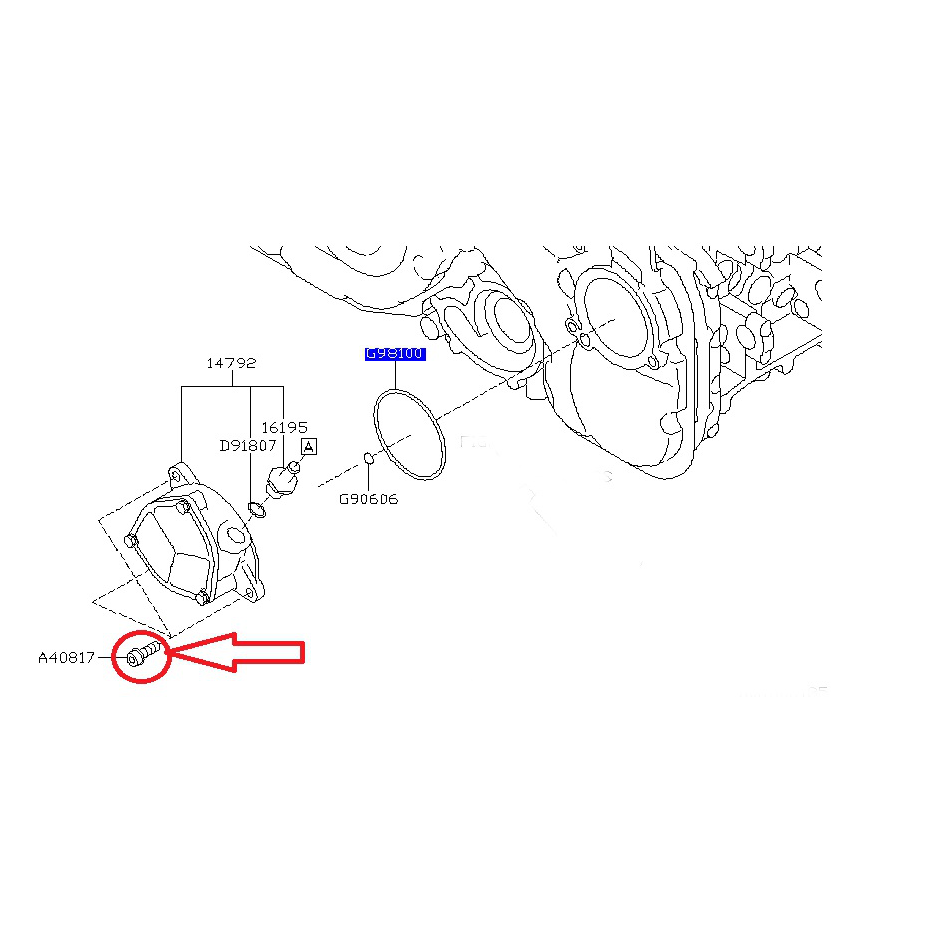 Boulon pompe à vide Legacy Outback 2.0 Diesel 