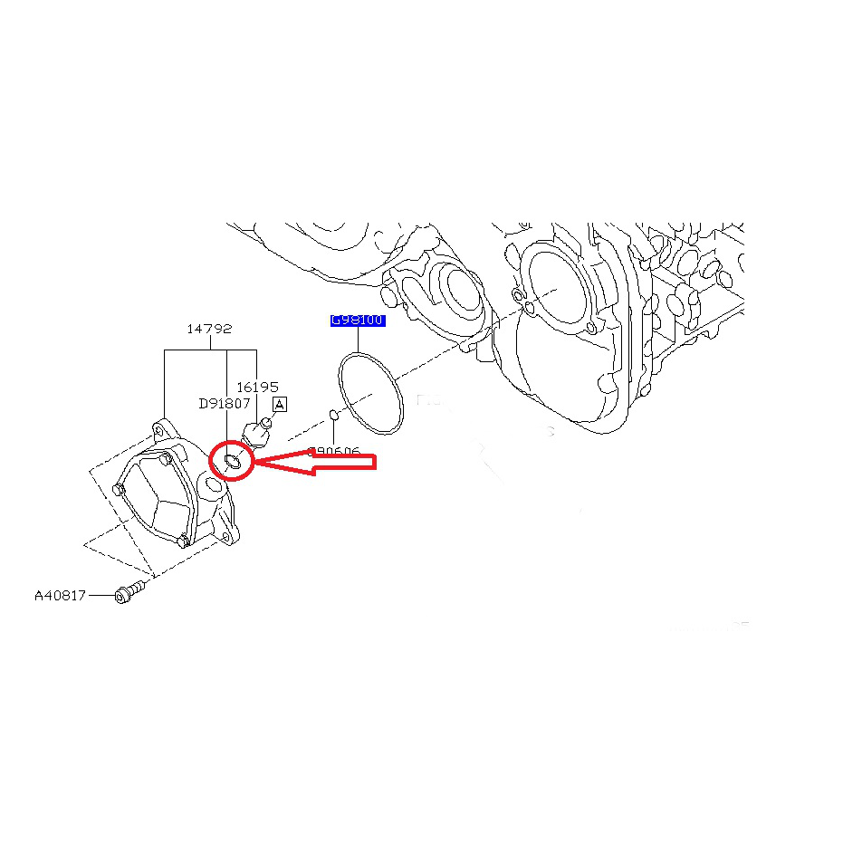 Joint pompe à vide Legacy outback 2.0 Diesel