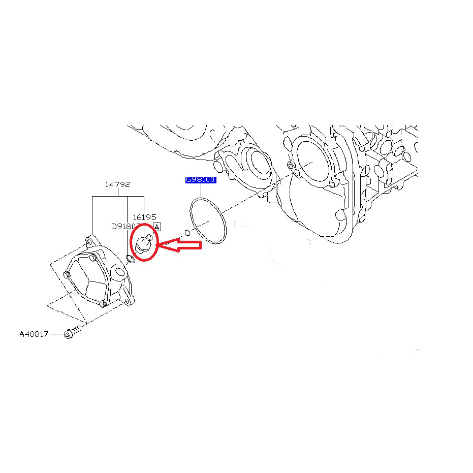 Soupape de pompe à vide legacy outback 2.0 Diesel 