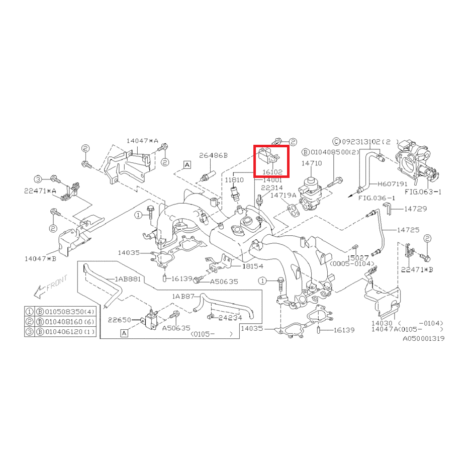 Valve solénoide subaru legacy 2.5l 2004