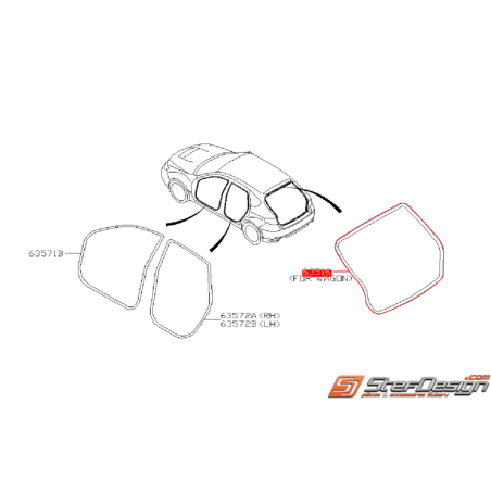 Joint d'étanchéité d'hayon subaru WRX/STI 08-10