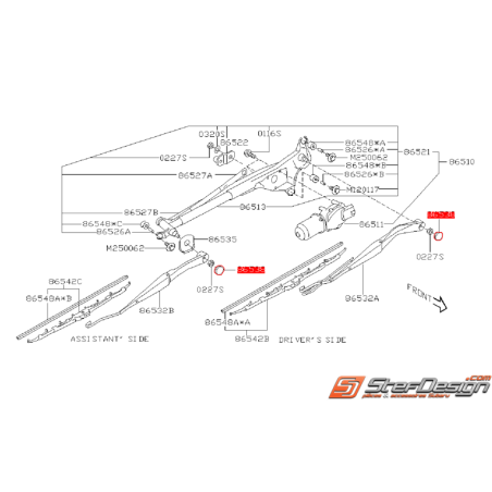 Bouchon balais d'essuie glace SUBARU GT 93-00 WRX/STI 01-07