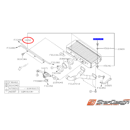 Conduit échangeur SUBARU WRX/STI 03-05