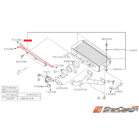 Durite PCV SUBARU WRX/STI 01-02